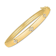 Load image into Gallery viewer, 14k Yellow Gold Trilogy Diamond Bangle (5.40 mm)