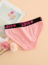 Load image into Gallery viewer, Soft Touch 6-Pack Seamless Bikini Briefs for Women – Colorful Drop Waist Cotton Panties with Stretch Fit & Alphabet Print – Women's Everyday Lingerie & Underwear Essentials for Summer