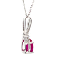 Load image into Gallery viewer, .02ct Ruby Diamond Fashion Pendants 10KT White Gold