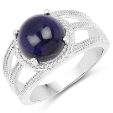 Load image into Gallery viewer, 3.65 Carat Genuine Iolite .925 Sterling Silver Ring