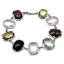Load image into Gallery viewer, 76.43 Carat Genuine Multi Stone .925 Sterling Silver Bracelet