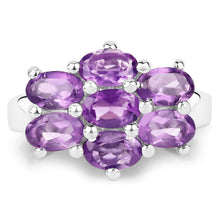Load image into Gallery viewer, 3.01 Carat Genuine Amethyst .925 Sterling Silver Ring