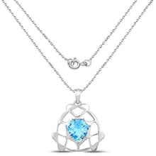 Load image into Gallery viewer, 11.50 Carat Genuine Swiss Blue Topaz .925 Sterling Silver Pendant