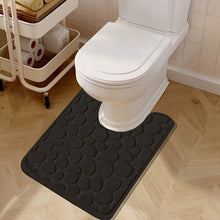 Load image into Gallery viewer, Ultra-Soft Memory Foam Bath Mat – Non-Slip, Absorbent (Gray Hexagon)