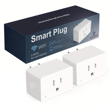 Load image into Gallery viewer, 2-Pack: WiFi Smart Plug – 15A, Timer & App Control, Works with Alexa & Google Home