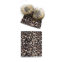 Load image into Gallery viewer, Baby Cotton Hat Autumn Winter Children Scarf Hat Sets Bowknot Ear Baby Girl Boy Warm Beanies Cap Neck Warmer Scarf Fleece Balaclava Hood Ski Mask Cold Weather Face Mask Neck Warmer Winter Nose Warmer