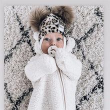 Load image into Gallery viewer, Baby Cotton Hat Autumn Winter Children Scarf Hat Sets Bowknot Ear Baby Girl Boy Warm Beanies Cap Neck Warmer Scarf Fleece Balaclava Hood Ski Mask Cold Weather Face Mask Neck Warmer Winter Nose Warmer