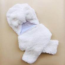 Load image into Gallery viewer, Baby Cotton Hat Autumn Winter Children Scarf Hat Sets Bowknot Ear Baby Girl Boy Warm Beanies Cap Neck Warmer Scarf Fleece Balaclava Hood Ski Mask Cold Weather Face Mask Neck Warmer Winter Nose Warmer
