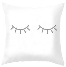 Load image into Gallery viewer, Baby Cushion Whale Print Kids Decoration Cute Rabbit Bear Eyelashes Love Decorative Bunny Pillow Case Cute Animal Little White Rabbits Pillows For Home 45x45CM