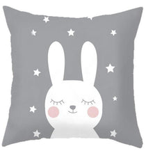 Load image into Gallery viewer, Baby Cushion Whale Print Kids Decoration Cute Rabbit Bear Eyelashes Love Decorative Bunny Pillow Case Cute Animal Little White Rabbits Pillows For Home 45x45CM