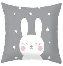 Load image into Gallery viewer, Baby Cushion Whale Print Kids Decoration Cute Rabbit Bear Eyelashes Love Decorative Bunny Pillow Case Cute Animal Little White Rabbits Pillows For Home 45x45CM