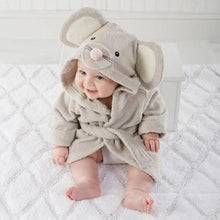 Load image into Gallery viewer, Baby Cute Mini Cartoon Bathrobes Soft Comfortable Bathrobe Warm Bath Towel For Babies Infants Beach Indoor Towel Durable Blankets