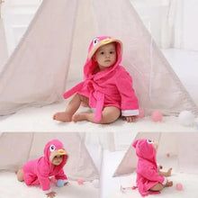 Load image into Gallery viewer, Baby Cute Mini Cartoon Bathrobes Soft Comfortable Bathrobe Warm Bath Towel For Babies Infants Beach Indoor Towel Durable Blankets