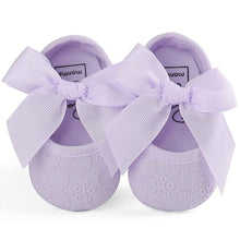 Load image into Gallery viewer, Baby Girls Princess Bowknot Soft Sole Cloth Crib Shoes Sneaker