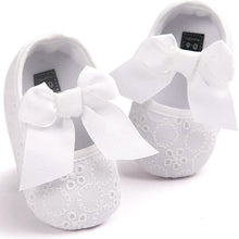 Load image into Gallery viewer, Baby Girls Princess Bowknot Soft Sole Cloth Crib Shoes Sneaker