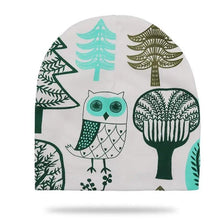 Load image into Gallery viewer, Baby Knit Cotton Cartoon Printed Baby Caps For Boys And Girls For Autumn And Winter Soft And Warm Cap