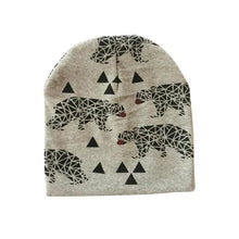 Load image into Gallery viewer, Baby Knit Cotton Cartoon Printed Baby Caps For Boys And Girls For Autumn And Winter Soft And Warm Cap