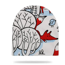 Load image into Gallery viewer, Baby Knit Cotton Cartoon Printed Baby Caps For Boys And Girls For Autumn And Winter Soft And Warm Cap