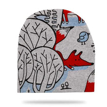 Load image into Gallery viewer, Baby Knit Cotton Cartoon Printed Baby Caps For Boys And Girls For Autumn And Winter Soft And Warm Cap