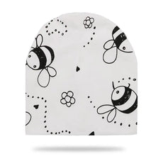 Load image into Gallery viewer, Baby Knit Cotton Cartoon Printed Baby Caps For Boys And Girls For Autumn And Winter Soft And Warm Cap