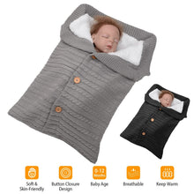 Load image into Gallery viewer, Baby Knit Swaddle Blanket Wrap with Buttons