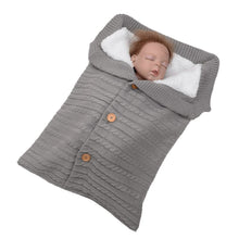 Load image into Gallery viewer, Baby Knit Swaddle Blanket Wrap with Buttons