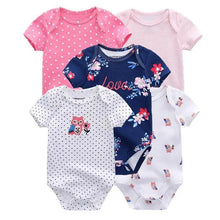 Load image into Gallery viewer, Baby Rompers Short Sleeve 100% Cotton Overalls Newborn Comfortable Clothes Super Soft Stretchable