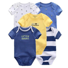 Load image into Gallery viewer, Baby Rompers Short Sleeve 100% Cotton Overalls Newborn Comfortable Clothes Super Soft Stretchable