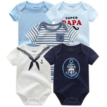 Load image into Gallery viewer, Baby Rompers Short Sleeve 100% Cotton Overalls Newborn Comfortable Clothes Super Soft Stretchable