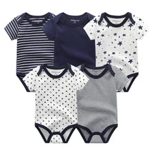 Load image into Gallery viewer, Baby Rompers Short Sleeve 100% Cotton Overalls Newborn Comfortable Clothes Super Soft Stretchable