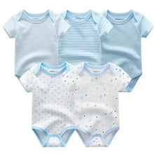Load image into Gallery viewer, Baby Rompers Short Sleeve 100% Cotton Overalls Newborn Comfortable Clothes Super Soft Stretchable