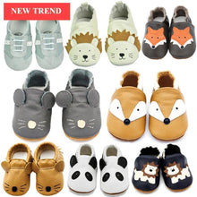 Load image into Gallery viewer, Baby Shoes Leather Newborn Booties For Babies Baby Infant Toddler Moccasins Shoes