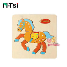 Load image into Gallery viewer, Baby Wooden Puzzle Toys for Toddlers Developing Educational Kids Toys For Children Game Cartoon Animal Gift 3 Years
