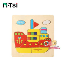 Load image into Gallery viewer, Baby Wooden Puzzle Toys for Toddlers Developing Educational Kids Toys For Children Game Cartoon Animal Gift 3 Years