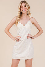 Load image into Gallery viewer, New Summer Lace Detail Adjustable Strap Mini Cami Dress For Women Feminine and Elegant Lace-Detail Cami Dress with Adjustable Straps