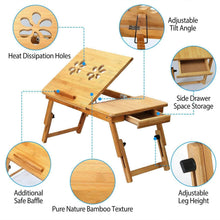 Load image into Gallery viewer, Bamboo Breakfast Serving Laptop Desk