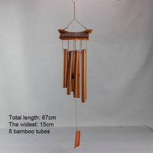Load image into Gallery viewer, Bamboo Wind Chimes Pendant Balcony Outdoor Yard Garden Home Handmade Craft Wind Chimes With Rotating Hook Outdoor Decor Wind Chimes for Garden Patio Yard Home Antique Tubes Bell Handmade Wind Chime Wall Hanging Crafts Gift