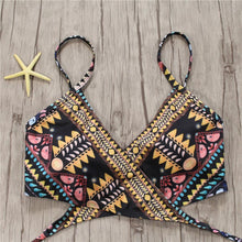 Load image into Gallery viewer, Bandage Bikini String Strappy Swim Wear Bathing Suit Swimsuit Beachwear Swimwear Women Bikini Women's Halter Bandage Bikini Strappy Bottom Two Piece Swimsuits