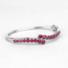 Load image into Gallery viewer, 9.10 Carat Glass Filled Ruby .925 Sterling Silver Bangle