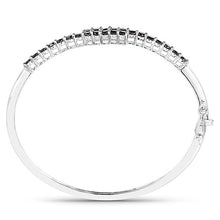 Load image into Gallery viewer, 2.52 Carat Genuine Black Diamond .925 Sterling Silver Bangle
