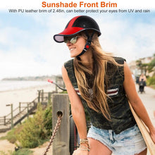 Load image into Gallery viewer, Baseball Cap Anti-UV Cycling Motorcycle Hat Leather Helmet
