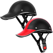 Load image into Gallery viewer, Baseball Cap Anti-UV Cycling Motorcycle Hat Leather Helmet