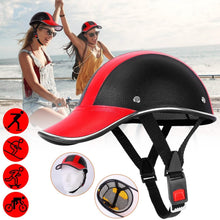 Load image into Gallery viewer, Baseball Cap Anti-UV Cycling Motorcycle Hat Leather Helmet