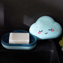 Load image into Gallery viewer, Bathroom Soap Dish Box Cute Cartoon Clouds Soap Holder Home Shower Travel Container Soap Tray Drainer Box Bathroom Accessories Soap Dish with Drain Soap Holder Soap Saver Easy Cleaning Dry Stop Soap