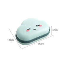 Load image into Gallery viewer, Bathroom Soap Dish Box Cute Cartoon Clouds Soap Holder Home Shower Travel Container Soap Tray Drainer Box Bathroom Accessories Soap Dish with Drain Soap Holder Soap Saver Easy Cleaning Dry Stop Soap