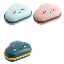 Load image into Gallery viewer, Bathroom Soap Dish Box Cute Cartoon Clouds Soap Holder Home Shower Travel Container Soap Tray Drainer Box Bathroom Accessories Soap Dish with Drain Soap Holder Soap Saver Easy Cleaning Dry Stop Soap