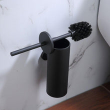 Load image into Gallery viewer, Bathroom Toilet Brush Holder Matt Black Stainless Steel Toilet Brush Wall Mounted For Bathroom Storage And Organization Toilet Bowl Brush with Stainless Steel Handle Durable Bristles Deep Cleaning Compact Bathroom Brush Save Space Good Grip