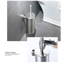 Load image into Gallery viewer, Bathroom Toilet Brush Holder Matt Black Stainless Steel Toilet Brush Wall Mounted For Bathroom Storage And Organization Toilet Bowl Brush with Stainless Steel Handle Durable Bristles Deep Cleaning Compact Bathroom Brush Save Space Good Grip