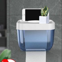 Load image into Gallery viewer, Bathroom Toilet Paper Holder Punch-free Waterproof Storage Box Toilet Paper Storage Rack Paper Towel Kitchen Storage Accessories Waterproof Toilet Paper Holder Wall Mounted Punch Free Paper Dispenser Transparent Storage Box Bathroom Kitchen Supply