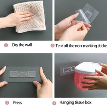 Load image into Gallery viewer, Bathroom Toilet Paper Holder Punch-free Waterproof Storage Box Toilet Paper Storage Rack Paper Towel Kitchen Storage Accessories Waterproof Toilet Paper Holder Wall Mounted Punch Free Paper Dispenser Transparent Storage Box Bathroom Kitchen Supply